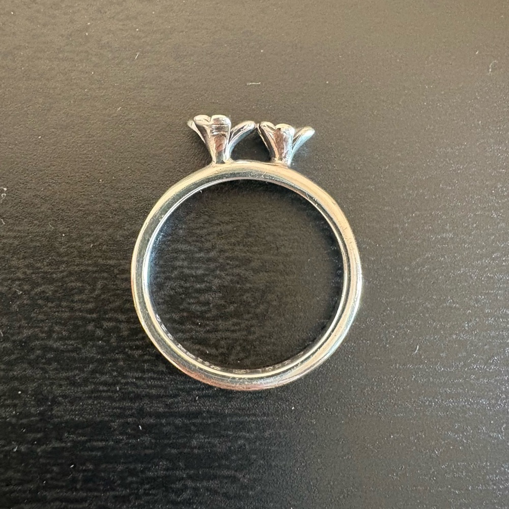 Sterling Silver Flower Stacking Ring - Picture 5 of 9